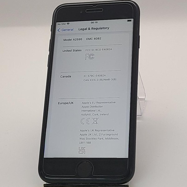 Apple iPhone SE 3rd Gen 2022 - AT&T, 64 GB, Midnight, A2595