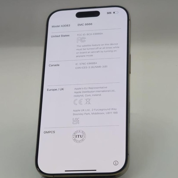 Apple iPhone 16 Pro - Unlocked, 256 GB, Natural, A3083