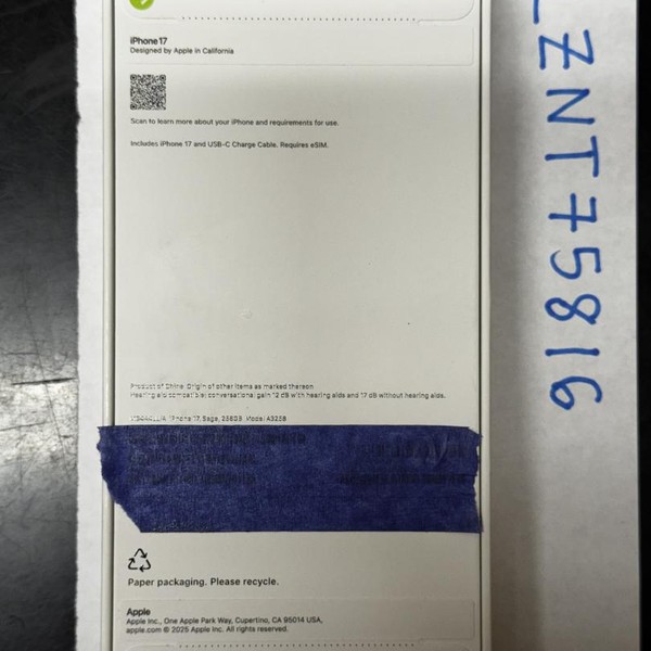 Apple iPhone 17 - T-Mobile, 256 GB, Sage, A3258