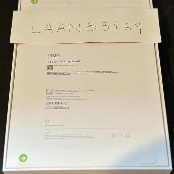 Apple iPad Air 11 inch (M3) 2025 - Wi-Fi, 128 GB, Gray, A3266