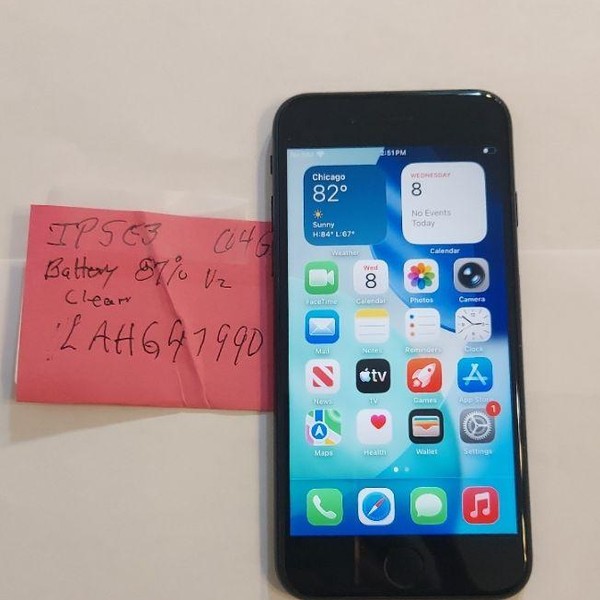 Apple iPhone SE 3rd Gen 2022 - Verizon, 64 GB, Midnight, A2595