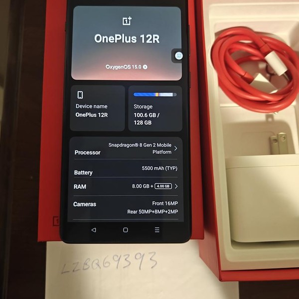 OnePlus 12R - Unlocked, 128 GB, Gray, 8 GB, CPH2611