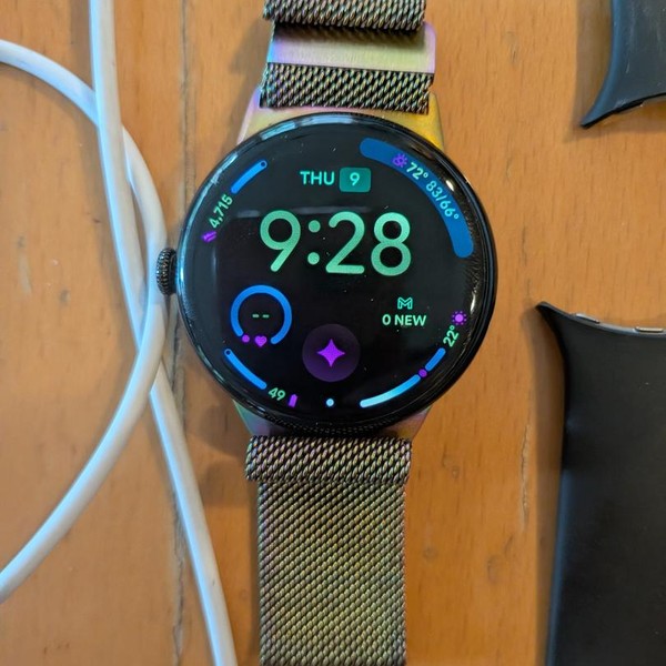 Google Pixel Watch 4 - Wi-Fi, Black, 45mm, Wi-Fi