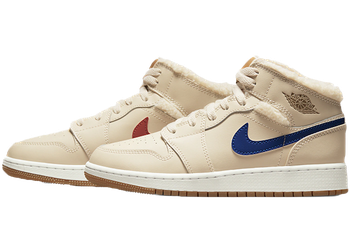 Jordan 1 Mid Utility Fleece Pearl White (TD) for sale