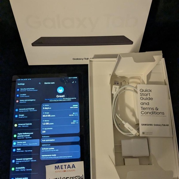 Samsung Galaxy Tab A8 10.5 inch 2022 - Wi-Fi, 128 GB, Gray, 4 GB, SM-X200