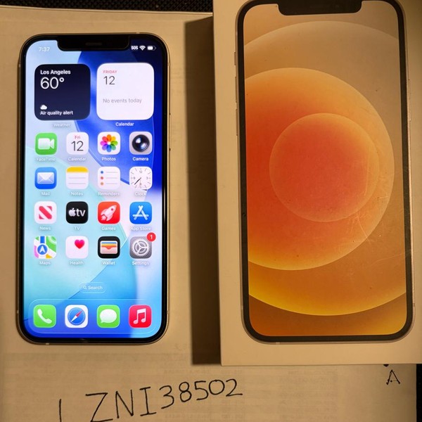 Apple iPhone 12 - Unlocked, White, 64 GB, A2172