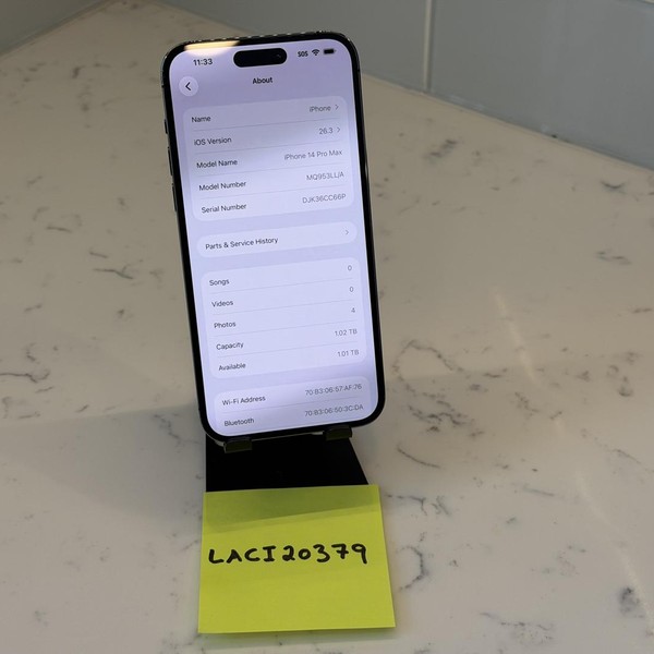 Apple iPhone 14 Pro Max - Unlocked, 1 TB, Purple, A2651