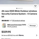 Good Blink Outdoor Wireless Camera 3rd Gen - Black, 5 Cameras