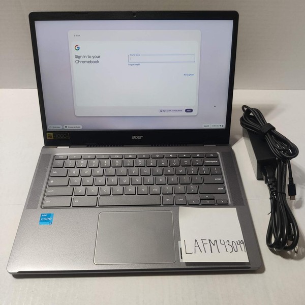 Acer Chromebook Plus 514 - 256 GB, Steel Gray, 8 GB, Intel Core i3
