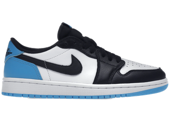 Jordan 1 Low Black Dark Powder Blue (Women's) for sale