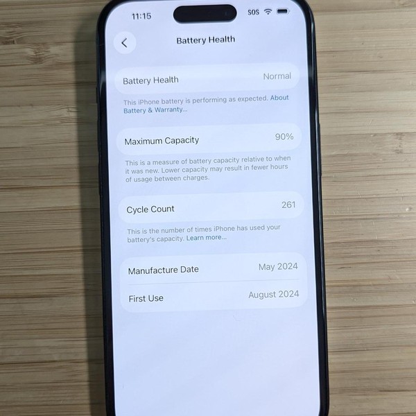 Apple iPhone 15 - Unlocked, 128 GB, Black, A2846