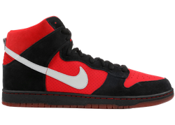 Nike SB Dunk High Sport Red Metallic Platinum for sale