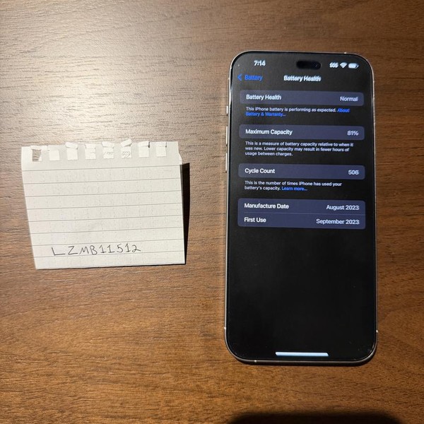 Apple iPhone 15 Pro Max - Unlocked, 512 GB, White, A2849