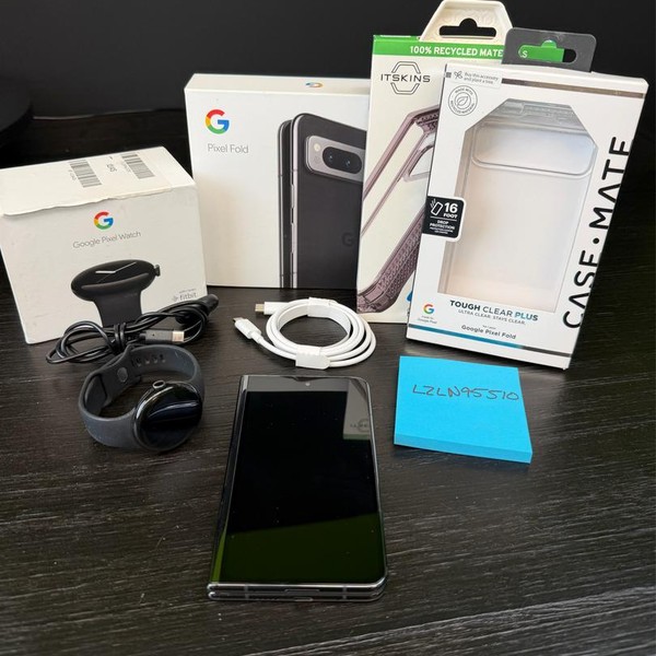 Google Pixel Fold - Unlocked, 256 GB, Obsidian, 12 GB, G9FPL
