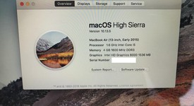Good
													MacBook Air 2015 - 13" - Silver, 256 GB, 4 GB, photo 1 of 12