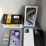 Good Apple iPhone 15 Pro Max - Unlocked, 256 GB, White, A2849