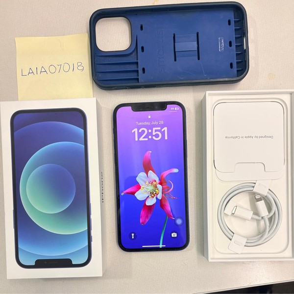 Apple iPhone 12 - Unlocked, 128 GB, Blue, A2172