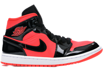 Jordan 1 Mid Hot Punch Black (Women's) for sale