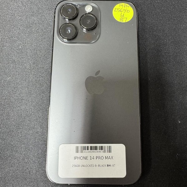 Apple iPhone 14 Pro Max - Unlocked, 256 GB, Black, A2651
