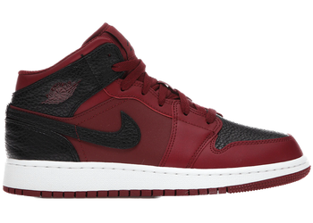 Jordan 1 Mid Team Red Black White (GS) for sale
