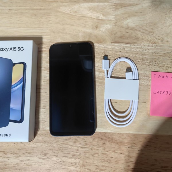 Samsung Galaxy A15 5G - T-Mobile, 128 GB, Black & Blue, 4 GB