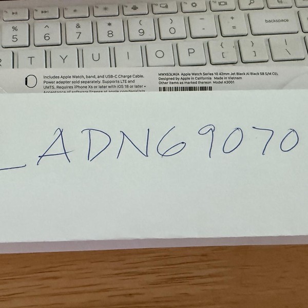 Apple Watch Series 10 42mm - Unlocked, Black, A3001 - Cellular, Aluminum