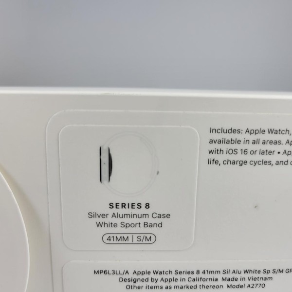 Apple Watch Series 8 41mm - Silver, A2770 - GPS, Aluminum