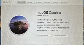 Good
													MacBook Pro 2012 (Unibody) - 13" - Silver, 512 GB, 4 GB, photo 2 of 8