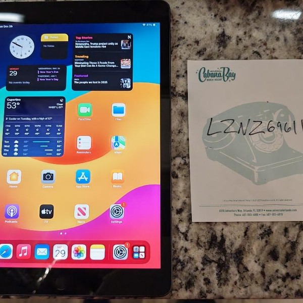 Apple iPad 9th Gen - Unlocked, 64 GB, Gray, A2603