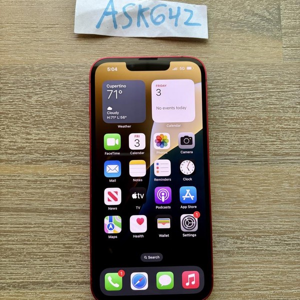 Apple iPhone 14 - Unlocked, 512 GB, Red, A2649