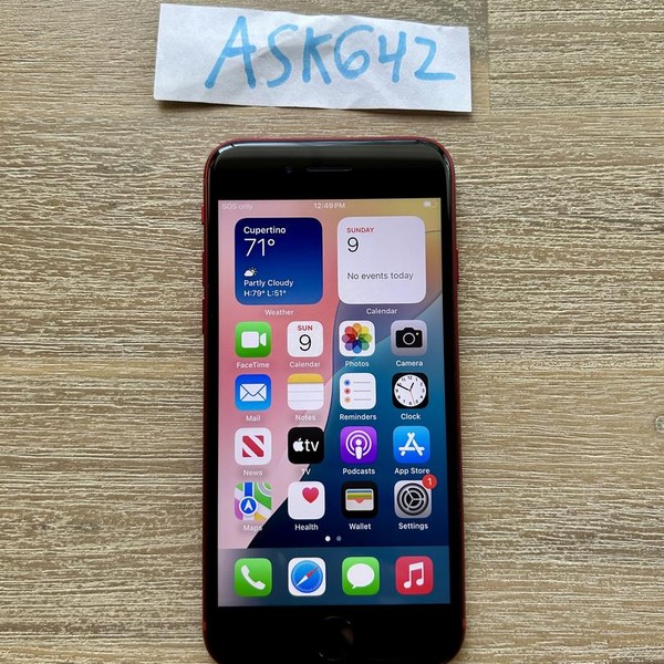 Apple iPhone SE 3rd Gen 2022 - Unlocked, 128 GB, Red, A2595