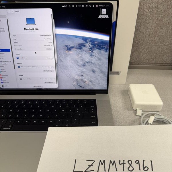 MacBook Pro 2021 - 16 inch - 1 TB, Silver, 32 GB, Apple M1 Max