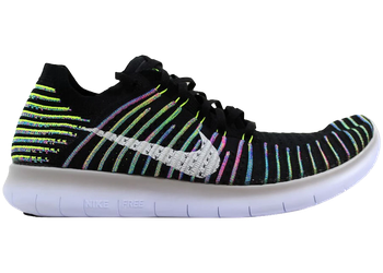 Nike Free RN Flyknit Black/White-Volt-Blue Lagoon for sale