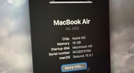 Good
													MacBook Air 2022 - 13" - Apple M2, Gray, 1 TB, 16 GB, photo 1 of 12