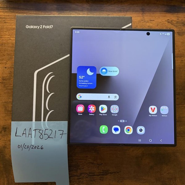 Samsung Galaxy Z Fold7 - Verizon, Jetblack, 256 GB, 12 GB, SM-F966U