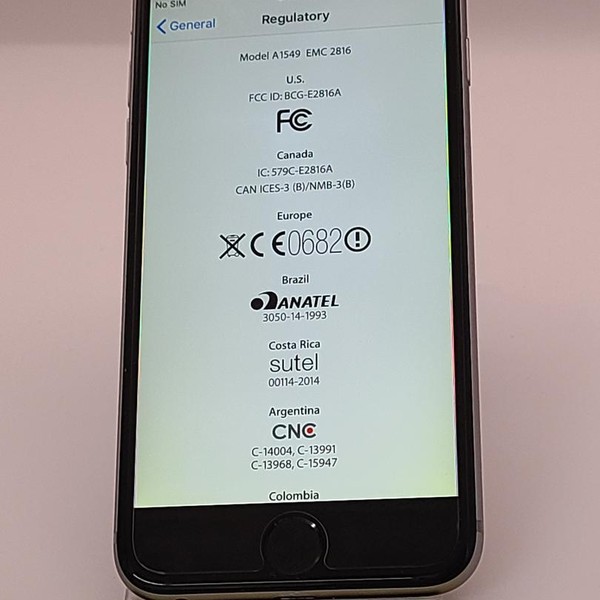 Apple iPhone 6 - Unlocked, 16 GB, Gray, A1549