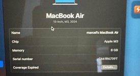 Good
													MacBook Air 2024 (M3) - 13" - Apple M3, Silver, 256 GB, 8 GB, 8-core GPU, photo 3 of 14