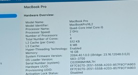 Good
													MacBook Pro 2020 - 13" - I5, Gray, 512 GB, 16 GB, photo 4 of 8