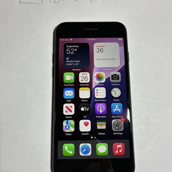 Apple iPhone SE 2nd Gen 2020 - Cricket, 128 GB, Black, A2275