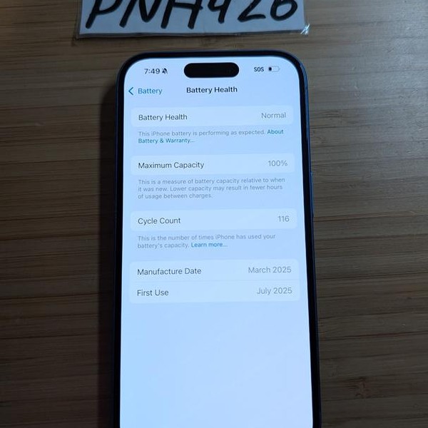 Apple iPhone 16 - Verizon, 128 GB, Ultramarine, A3081