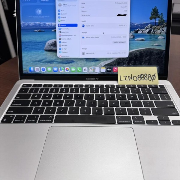 MacBook Air 2020 - 13 inch - 512 GB, Silver, 8 GB, Apple M1