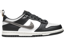 Nike Dunk Low Black White Metallic (GS) for sale