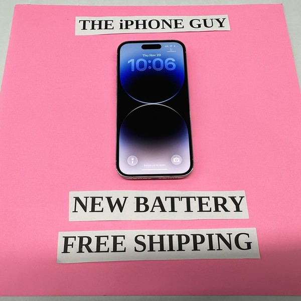 Apple iPhone 14 Pro - Unlocked, 256 GB, Silver, A2650