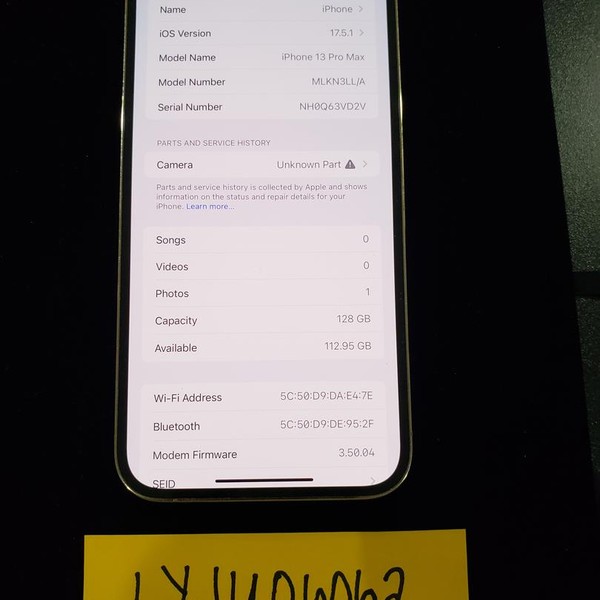 Apple iPhone 13 Pro Max - Cricket, 128 GB, Gold, A2484