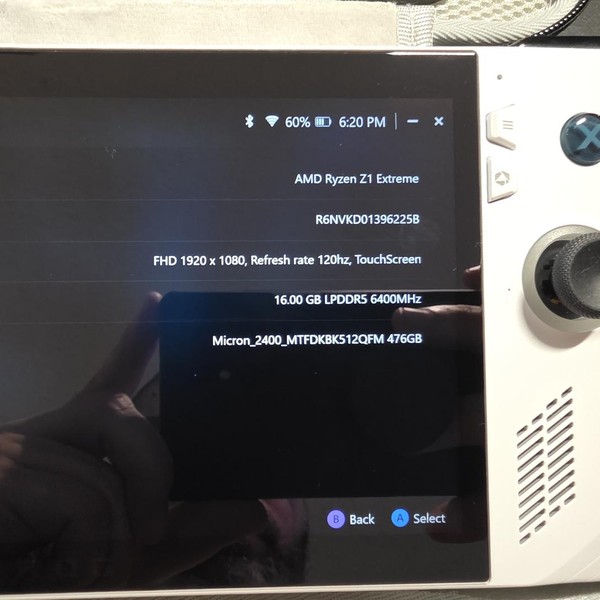 Asus ROG Ally 7 inch - 512 GB, White, 16 GB, AMD Ryzen Z1 Extreme, Ryzen Z1 Extreme