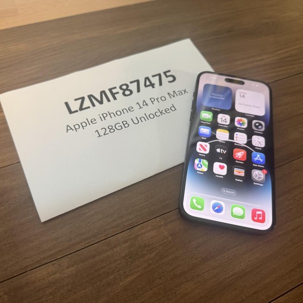 Apple iPhone 14 Pro Max - Unlocked, 128 GB, Black, A2651