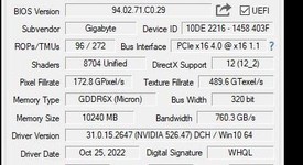 Used
													Gigabyte GeForce RTX 3080 - GV-N3080GAMING OC-10GD, Gaming OC, photo 5 of 6