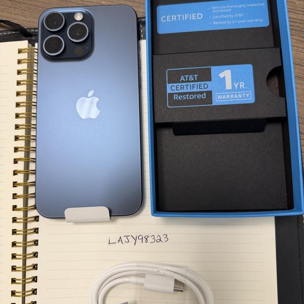 Apple iPhone 15 Pro Max - AT&T, 256 GB, Blue, A2849