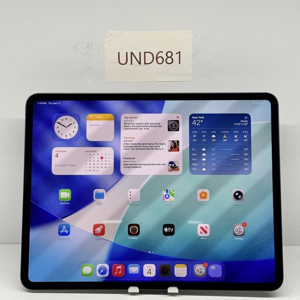 Apple iPad Pro 13 inch (M4) 2024 - Unlocked, 256 GB, Black, 8 GB, A2926, Standard Glass