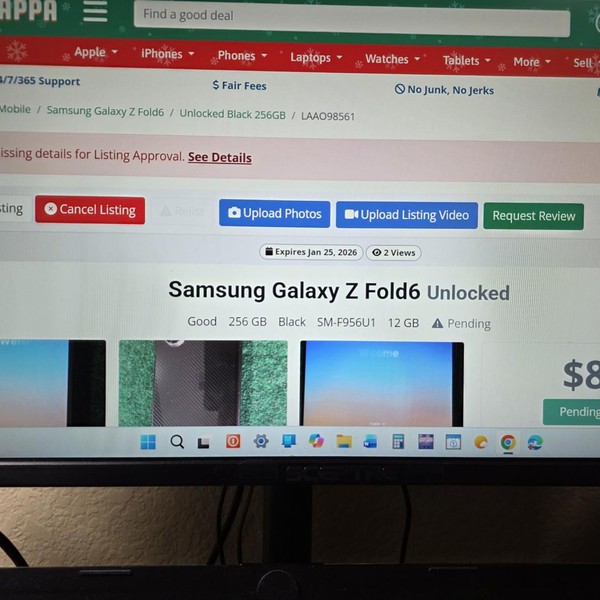 Samsung Galaxy Z Fold6 - Unlocked, 256 GB, Black, 12 GB, SM-F956U1